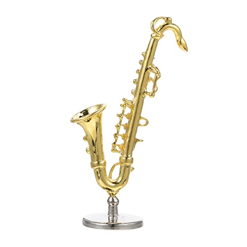 BESTonZON Saxophon-Modell wohnungseinrichtung wohnungsdeko musikspielzeug Miniaturinstrument stylingbã¼rsten simuliertes Musikinstrumentenmodell simulierte Saxophonverzierung Legierung von BESTonZON