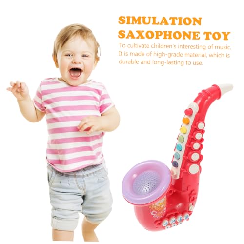 BESTonZON Saxophon Simulation aus Robustem Kunststoff Tragbares Musikinstrument für Kreative Form und Leuchtende Farbe Pädagogisches Blasinstrument für Frühe Musikalische BESTonZON Saxophon Simulation aus Robustem Kunststoff Tragbares Musikinstrument für Kreative Form und Leuchtende Farbe Pädagogisches Blasinstrument für Frühe Musikalische von BESTonZON