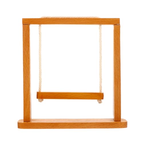 BESTonZON Schaukelmodell Puppenhaus Verandaschaukel Miniatur Verandaschaukel Minischaukel Spielzeug Minimöbel Modell Puppenhaus Dekoration Puppenhaus Miniaturschaukel Holz von BESTonZON