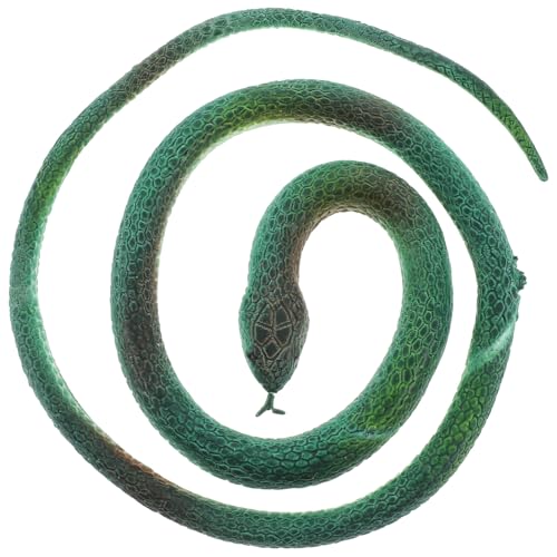 BESTonZON Schlangenfigur Schlange Schlange Gefälschte Schlangenspielzeuge Halloween-frühlingsspielzeug Halloween-miniaturen Halloween-requisitendekorationen Simulation Tierfigur Gummi Green von BESTonZON