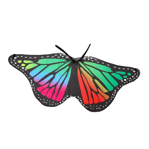 BESTonZON Schmetterlings Umhang aus Hochwertigem Polyester Weicher Leichter Cape für Karneval Cosplay und Party Buntes Flügel Design Einfach Anzuziehen Langlebig und Pflegeleicht BESTonZON Schmetterlings Umhang aus Hochwertigem Polyester Weicher Leichter Cape für Karneval Cosplay und Party Buntes Flügel Design Einfach Anzuziehen Langlebig und Pflegeleicht von BESTonZON