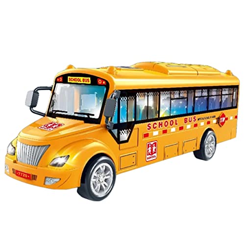 BESTonZON Schulbus mit Licht und Musik Simulation für Robustes Kunststoffmaterial Geburtstagsgeschenk für Jungen Tragbares Spielzeugauto für Mehr Spielspaß BESTonZON Schulbus mit Licht und Musik Simulation für Robustes Kunststoffmaterial Geburtstagsgeschenk für Jungen Tragbares Spielzeugauto für Mehr Spielspaß von BESTonZON