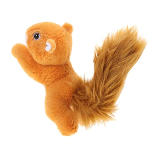 BESTonZON Schulterplüsch-eichhörnchen Plüsch-eichhörnchen-Puppe Kleine Eichhörnchen-Statue Plüsch-eichhörnchen Auf Der Schulter Kleines Eichhörnchen- Pp-Baumwolle Orange von BESTonZON
