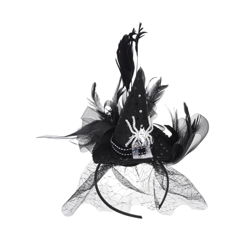 BESTonZON Schwarzes Hexenhut Stirnband mit Spinnennetz Halloween Haarreif für Damen und Party Cosplay Kopfaccessoire Komfortabel Stabil für Kostümveranstaltungen BESTonZON Schwarzes Hexenhut Stirnband mit Spinnennetz Halloween Haarreif für Damen und Party Cosplay Kopfaccessoire Komfortabel Stabil für Kostümveranstaltungen von BESTonZON