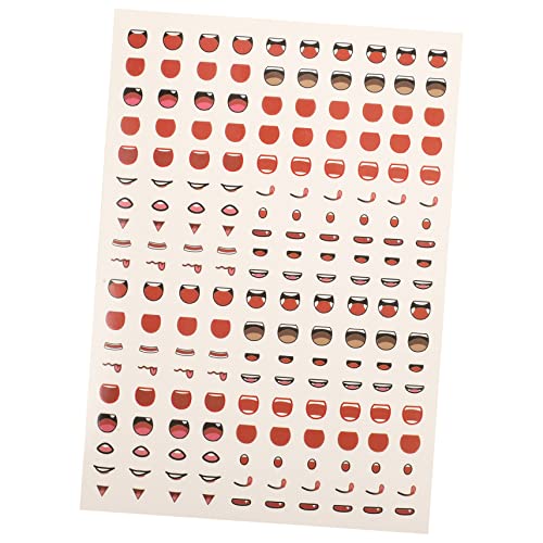 BESTonZON Selbstklebende Cartoon Mundaufkleber Bunte Anime Lippen Sticker aus Hochwertigem Papier DIY Bastelset für Figuren und Scrapbook Dekoration Langlebig Vielseitig Einsetzbar von BESTonZON