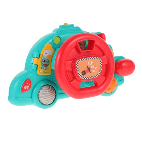 BESTonZON Simulation Lenkrad mit Lichtern und Musik Multifunktionales Auto Lenkrad zum Nachahmen des Fahrens Fördert Motorik und Kreativität Lernspielzeug für Junge Mädchen und Kleinkinder von BESTonZON