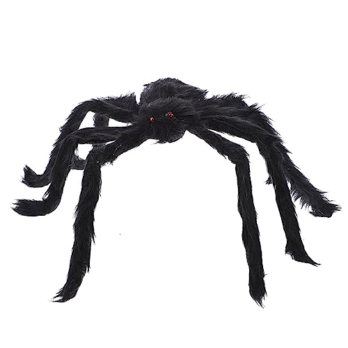 BESTonZON Simulation Spinnenspielzeug Halloween-Schwarze Spinne Halloween-Spinnendekorationen Halloween Spinnen Halloween Spider Halloween-Plüsch-Spinnen Simulationsspinne Draht Black von BESTonZON