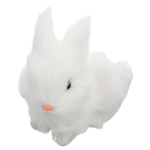 BESTonZON Simulationskaninchen Hasenfigur Dekoration Für Kuchen Kuscheltiere Süße Kuscheltiere Kuscheltiere Für Teenager Kuscheltiere Für Mädchen Ostern Realistisches Tier von BESTonZON