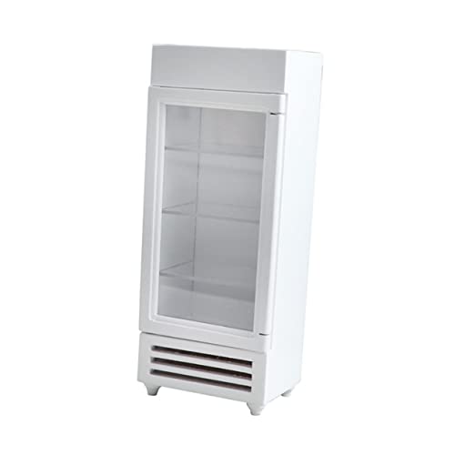 BESTonZON Simulierter Kühlschrank Getränkekühlschrank Spielkühlschrank Mini Kühlschrank Miniatur Kühlschrank Getränkekühlschrank Mini Möbel Mini Das Weiß Aus Holz von BESTonZON