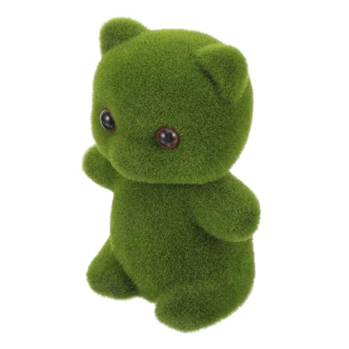 BESTonZON Simuliertes Moosbär Tierdekoration bär Puppe Party Zahlen Hochzeit Puppe Bär Dekoration Bärenpuppenfigur Cartoon-Bär Heimdekoration Styroporschaum Green von BESTonZON