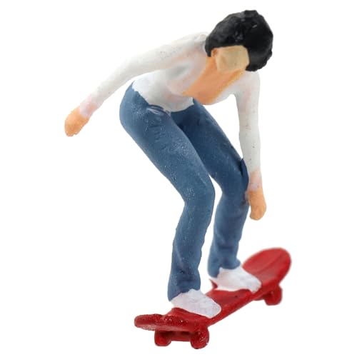BESTonZON Skateboard Mädchen Figurine Harz Dekorative Kleine Mädchenfigur mit Skateboard für Sandtisch Bücherregal für Freunde und Familie BESTonZON Skateboard Mädchen Figurine Harz Dekorative Kleine Mädchenfigur mit Skateboard für Sandtisch Bücherregal für Freunde und Familie von BESTonZON