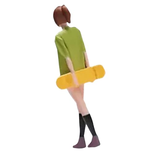 BESTonZON Skateboarding Girl Figur Modell -Dekoration Für Dioramen Und Fotografie Kreatives Zubehör Für Miniaturlandschaften Detailreiche Skateboard-personenfigur BESTonZON Skateboarding Girl Figur Modell -Dekoration Für Dioramen Und Fotografie Kreatives Zubehör Für Miniaturlandschaften Detailreiche Skateboard-personenfigur von BESTonZON