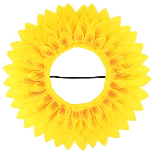 BESTonZON Sonnenblumen Gesichtsbedeckung Sonnenblumen Kopfbedeckung Sportspiele Requisiten Deko Zubehör Für Kindergarten Partyzubehör von BESTonZON