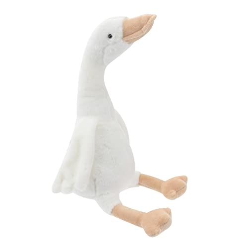 BESTonZON Soothing Kuscheltier Gans Plüschpuppe Weiß Niedliche Stofftier Puppe für Freunde von BESTonZON