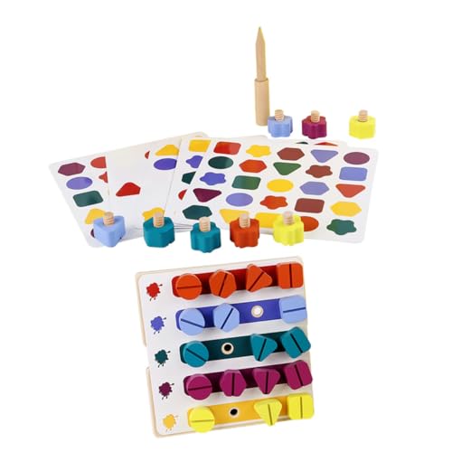 BESTonZON Spielzeug 1 Set Jungen Und Mädchen Fädelspielzeug Für Jungen Und Mädchen Holzmuttern- Und Schraubenformen BESTonZON Spielzeug 1 Set Jungen Und Mädchen Fädelspielzeug Für Jungen Und Mädchen Holzmuttern- Und Schraubenformen von BESTonZON