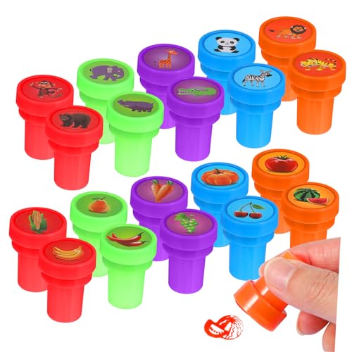 BESTonZON Stempel Set Lustige Tier Und Obststempel Für Kreatives Bastelspielzeug Für Schule Und Kindergarten Spaß Für Und Schüler BESTonZON Stempel Set Lustige Tier Und Obststempel Für Kreatives Bastelspielzeug Für Schule Und Kindergarten Spaß Für Und Schüler von BESTonZON