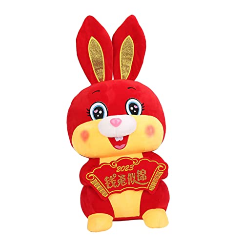 BESTonZON Sternzeichen Hase Puppe Jahr der Puppe gefüllte Puppe Chinese New Year Rabbit Hasen Kuscheltier Easter entzückendes Häschendekor Stofftier-Maskottchen- PP Baumwolle von BESTonZON