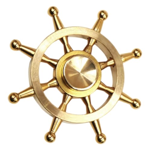 BESTonZON Steuerrad Deko Klein Ruderornamente Aus Messing Wohnzimmerdekor Schiffsrad- Für Zuhause Schiff Rad Steuerradpropeller Für Schiffe Messing-Ornament-Display Lenkraddekor Für Schiffe von BESTonZON