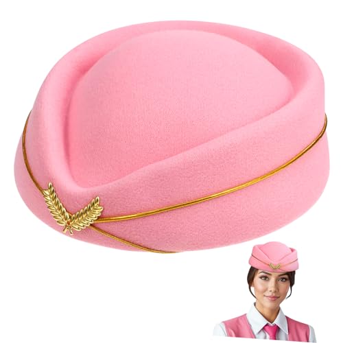 BESTonZON Flugbegleitermütze Stewardessenmütze Für Uniform Cosplay Hut Elegante Dekorative Hut Für Flugbegleiterkostüm Hardedeoration BESTonZON Flugbegleitermütze Stewardessenmütze Für Uniform Cosplay Hut Elegante Dekorative Hut Für Flugbegleiterkostüm Hardedeoration von BESTonZON