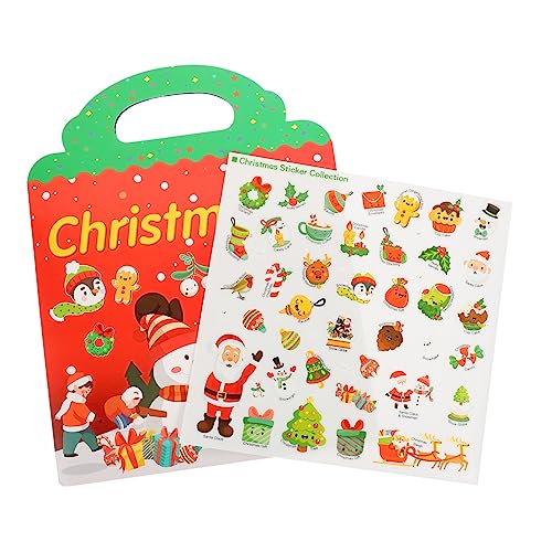 BESTonZON Stickerbuch für weihnachtssticker stickerheft stickerheft Weihnachten Weihnachts stickerbuch weihnachtdeko lustige Wohndekorationen Papier Aufkleber rot BESTonZON Stickerbuch für weihnachtssticker stickerheft stickerheft Weihnachten Weihnachts stickerbuch weihnachtdeko lustige Wohndekorationen Papier Aufkleber rot von BESTonZON