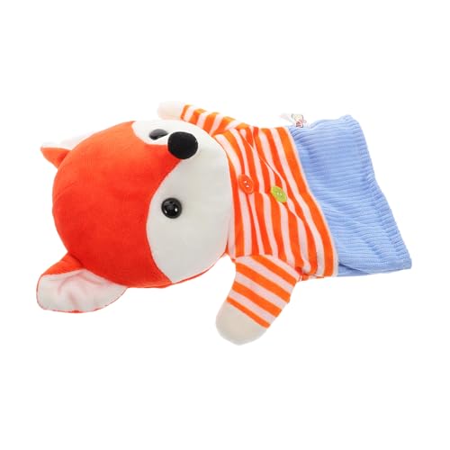BESTonZON Stofftier-handpuppe Ausgestopfte Fuchsspielzeug Plüsch-handpuppen Fox Animal Puppen Handpuppen Fuchs Handpuppen Unterrichten Handpuppenfuchs Plüsch Handpuppe Lustige Puppen Orange von BESTonZON