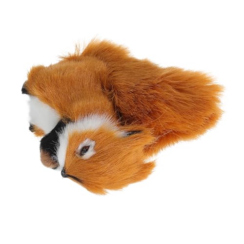 BESTonZON Stofftiermodell Miniaturzaun Puppenhauszaun Kleine Toilettenventile Tischzaun Pelziges Eichhörnchen Desktop-eichhörnchen Puppenzaun Kleiner Zaun Zaun Plastik Light Brown von BESTonZON