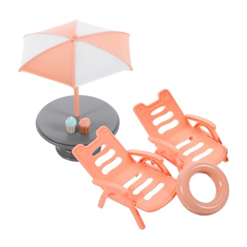 BESTonZON Strandkorb Set Zubehör Süße Sand Hüpfbälle Für Bausätze Kinderparty Miniatur Strandkorb Dekorationen Mini Tischmodell Spielhaus Mini Ornament Mini Möbel von BESTonZON