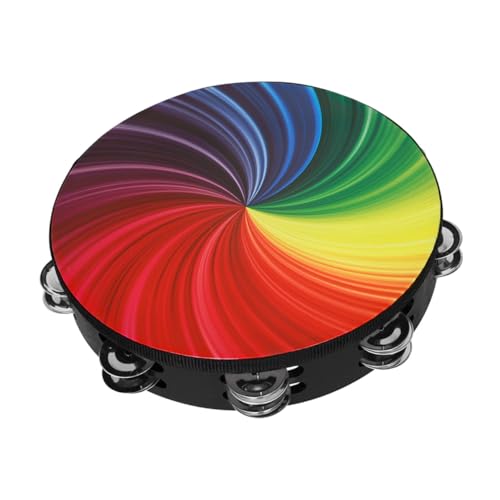 BESTonZON Tambourin Tamburin für Erwachsene gehaltenen Handtrommel für kinderschlagzeug Schlaginstrument Hand Drums Tamburin-Instrument Handklopfspielzeug Trommelfell aus Polyester von BESTonZON