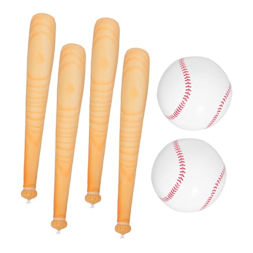 BESTonZON Teiliges Aufblasbares Baseball-Set mit Bällen und Schlägern Kreatives Design Leicht Aufzublasen Tragbar für Outdoor-Spiel und Baseball-mottopartys BESTonZON Teiliges Aufblasbares Baseball-Set mit Bällen und Schlägern Kreatives Design Leicht Aufzublasen Tragbar für Outdoor-Spiel und Baseball-mottopartys von BESTonZON