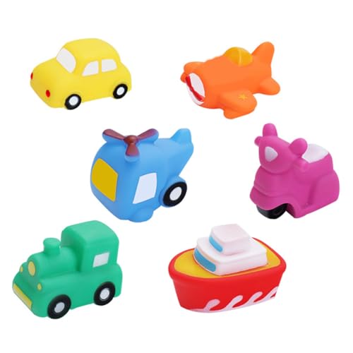 BESTonZON Teiliges Badewannenspielzeug aus Weichem Flexiblem Material Bunte Cartoon Fahrzeuge Sicher und Schadstofffrei Geeignet für Junge Mädchen und Kleinkinder für Badewanne und Poolspaß BESTonZON Teiliges Badewannenspielzeug aus Weichem Flexiblem Material Bunte Cartoon Fahrzeuge Sicher und Schadstofffrei Geeignet für Junge Mädchen und Kleinkinder für Badewanne und Poolspaß von BESTonZON