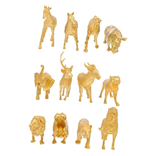 BESTonZON Teiliges Goldene Waldtiere Figuren aus PVC Langlebige Deko für Schreibtisch Umweltfreundliche Handgefertigte Modelltiere und Kinderspielzeug BESTonZON Teiliges Goldene Waldtiere Figuren aus PVC Langlebige Deko für Schreibtisch Umweltfreundliche Handgefertigte Modelltiere und Kinderspielzeug von BESTonZON