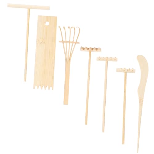 BESTonZON Teiliges Miniatur Bambus Zen gartenharken Dekorative Leichte Landschafts mikro rechen für Desktop Kreative DIY schalenszene Kompakt Einfach zu Tragen und Aufzubewahren BESTonZON Teiliges Miniatur Bambus Zen gartenharken Dekorative Leichte Landschafts mikro rechen für Desktop Kreative DIY schalenszene Kompakt Einfach zu Tragen und Aufzubewahren von BESTonZON