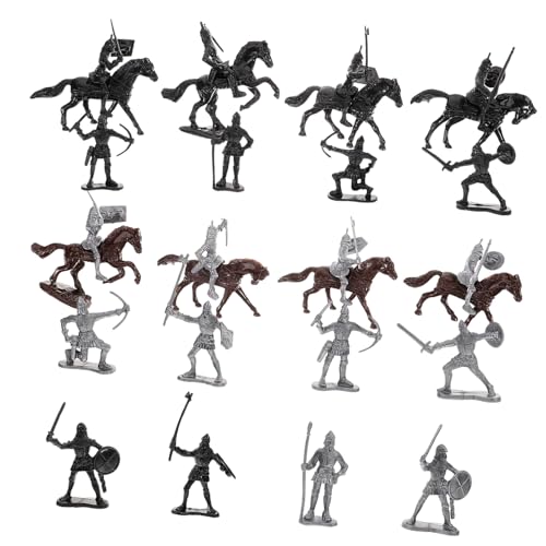 BESTonZON Teiliges Miniatur Ritterfiguren aus Kunststoff Wetterfeste Mikro landschaftsdeko mit Soldaten Rittern und Pferden Detailreiche Miniaturfiguren für Garten Sandtisch und von BESTonZON