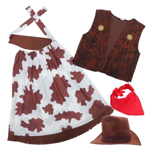 BESTonZON Teiliges Outfit mit Hut Weste Rock und Bandana für Halloween Geburtstagsfeiern und Kostümpartys BESTonZON Teiliges Outfit mit Hut Weste Rock und Bandana für Halloween Geburtstagsfeiern und Kostümpartys von BESTonZON