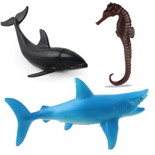 BESTonZON Teiliges Realistische Meerestiere PVC Stabile Simulation Pädagogische Tiermodelle für Strandspielzeug Lernspielzeug Zufällige Farbe Zufällige Farbe von BESTonZON