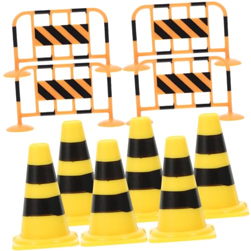 BESTonZON Teiliges Verkehrsspielzeug aus Robustem Kunststoff Miniatur Verkehrsleitkegel und Absperrgitter für Pädagogisches zur Verkehrserziehung Leicht und Tragbar für Indoor und Outdoor BESTonZON Teiliges Verkehrsspielzeug aus Robustem Kunststoff Miniatur Verkehrsleitkegel und Absperrgitter für Pädagogisches zur Verkehrserziehung Leicht und Tragbar für Indoor und Outdoor von BESTonZON