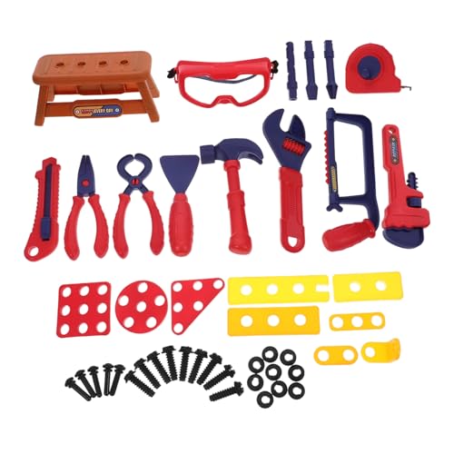 BESTonZON Teiliges Werkzeugset aus Kunststoff Realistisches Reparaturspielzeug für Kleinkinder Pädagogisches Lernspielzeug Kreativität Motorischen Fähigkeiten und Fantasievollem Rollenspiel von BESTonZON