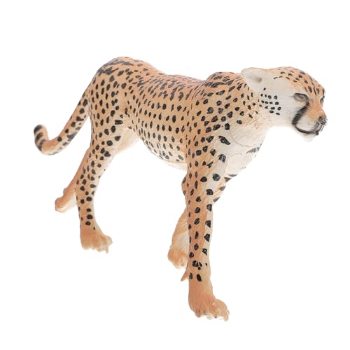 BESTonZON Tierische Früherziehung Kinderspielzeug Landschaft Ornament Leopard Figuren Simulierter Leopard Schmücken Leopard Statue Dekore Simulierte Leoparden PVC von BESTonZON