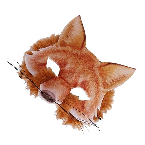 BESTonZON Tierische Halbgesichts Maske Fuchs Plüsch Party Maske Kostüm Requisite für Karneval Maskerade Fasching BESTonZON Tierische Halbgesichts Maske Fuchs Plüsch Party Maske Kostüm Requisite für Karneval Maskerade Fasching von BESTonZON