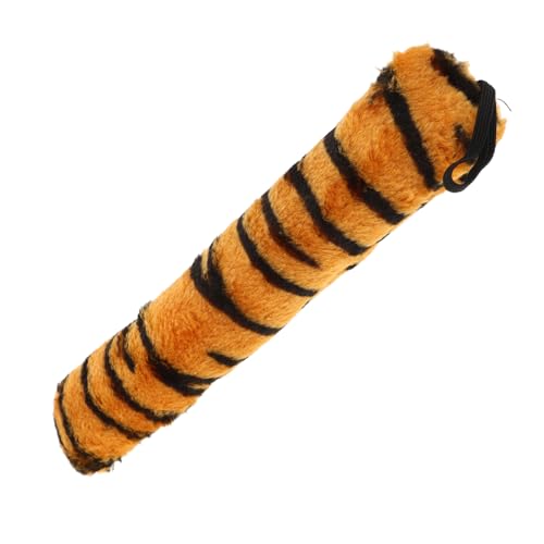 BESTonZON Tigerkostüm Plüsch Tierschwanz für Erwachsene Weicher Langlebiger Animal Cosplay Party Accessoire für Halloween und Themenfeiern von BESTonZON