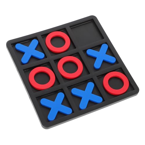 BESTonZON Toe Spiel Interaktives Lernspielzeug mit Roten O Blauen X Klappbares Schachbrett aus Robustem Pädagogisches Spiel für Eltern Junge Mädchen und Kognitive von BESTonZON