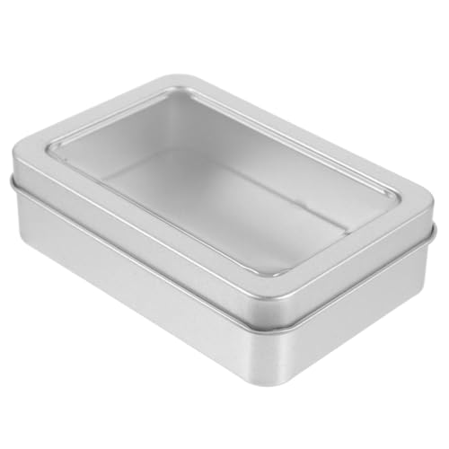 BESTonZON Tragbarer Würfelkoffer Container Trichter Lagerbehälter mit Deckel Spülmaschine Fall Storage Boxes aufbwahrungs-Box Behälter für Zinnwürfel zuverlässiger Würfelhalter Eisen Silver von BESTonZON