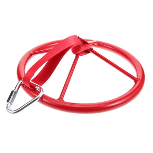 BESTonZON Trainingsring Rot aus Robustem Material Langlebiger Hangelring zur Armkraftsteigerung Vielseitig Einsetzbar für Indoor Outdoor Fitness Leicht und Tragbar für Spielplätze und Garten von BESTonZON