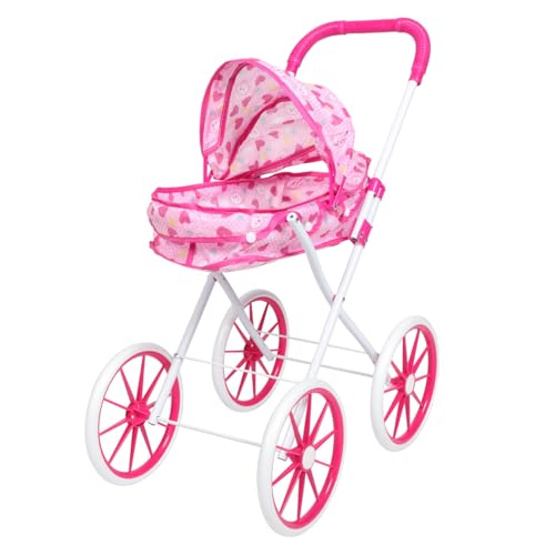 BESTonZON Trolley- Regenschirm Kinderwagen Mini-puppenwagen -Kinderwagen Für Einkaufswagen Für Kleinkinder Puppen-Jogger-Kinderwagen Eisenrahmen Rosa BESTonZON Trolley- Regenschirm Kinderwagen Mini-puppenwagen -Kinderwagen Für Einkaufswagen Für Kleinkinder Puppen-Jogger-Kinderwagen Eisenrahmen Rosa von BESTonZON