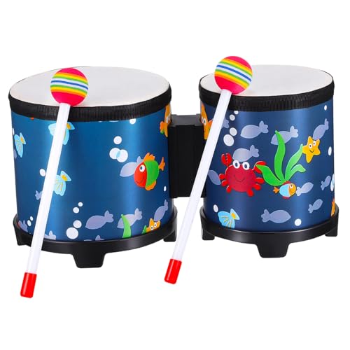 BESTonZON Trommel mit Unterwasserwelt Motiv Leichte Handtrommel aus Holz Pädagogisches Percussion Instrument für Anfänger und Robust Glatt Poliert für Rhythmus Übungen BESTonZON Trommel mit Unterwasserwelt Motiv Leichte Handtrommel aus Holz Pädagogisches Percussion Instrument für Anfänger und Robust Glatt Poliert für Rhythmus Übungen von BESTonZON