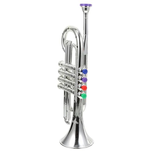 BESTonZON Trompete aus Langlebigem Kunststoff Simulierendes Musikinstrument mit Fördert Musikalische Entwicklung Einfach zu Bedienen für Jungen und Mädchen von BESTonZON
