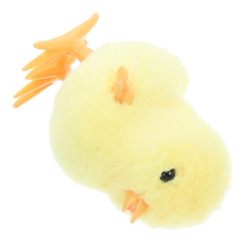 BESTonZON Uhrwerkspielzeug Plüschtier -Sprungspielzeug Cartoon-Tierspielzeug hüpfendes Hasenspielzeug Küken aufziehen Aufziehspielzeug Huhn Osterspielzeug Plastik Yellow von BESTonZON