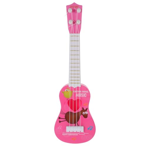 BESTonZON Ukulele Musikinstrument Für Gitarre Aus Pädagogisches Lernspielzeug Pink Ideal Für Kleine Musiker Fördert Kreativität Und Musikalität von BESTonZON
