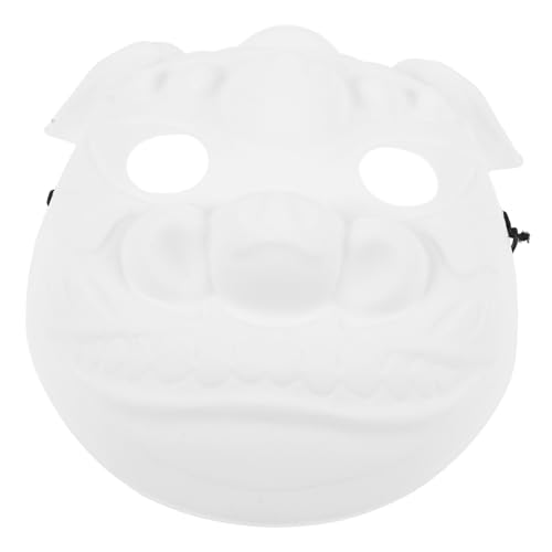BESTonZON Unbemalte PVC Tiermaske für Diy Leichte und Bequeme Schweinemaske für Cosplay Halloween und Partys zum Ausmalen und Kreative Gestaltung von BESTonZON