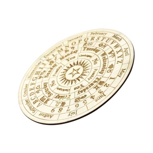 BESTonZON Universelle Symboltafel Rosa Schwebende Regale Dekorative Schneidebretter Altar Liefert Kokette Zimmerdekoration Wünschelruten Sandpendel Planke Spiel Spiritboard Buchsbaum Beige von BESTonZON
